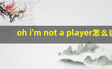 oh i'm not a player怎么读